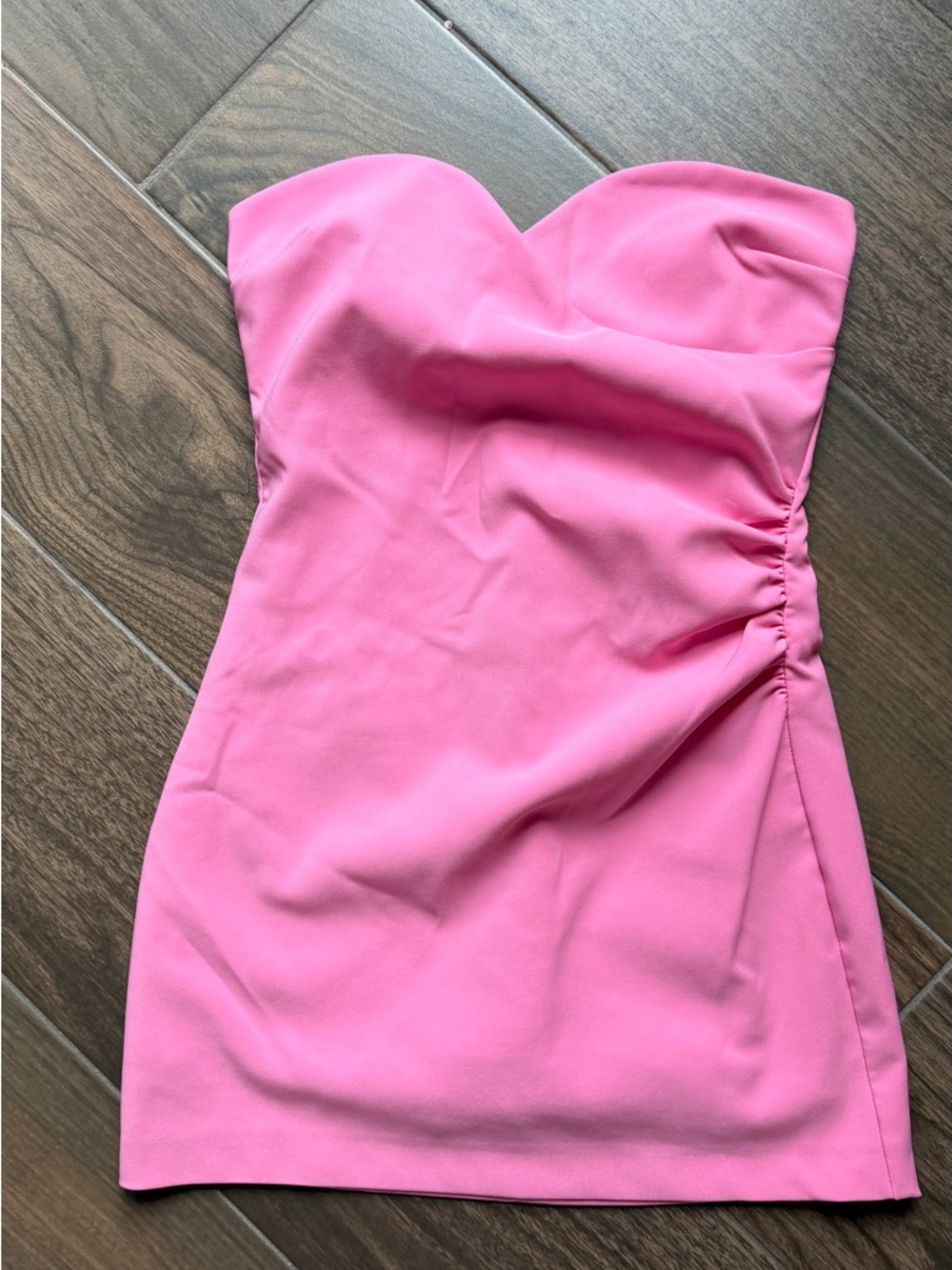 Zara Strapless Sweetheart Mini Romper in Pink